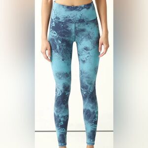 Nualime Power leggings,blue base;sculpting performance knit fabric,compressiveXS
